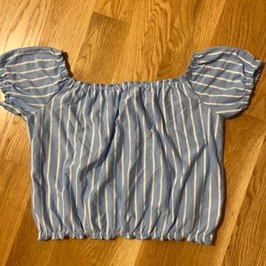 American Eagle striped bubble tee
